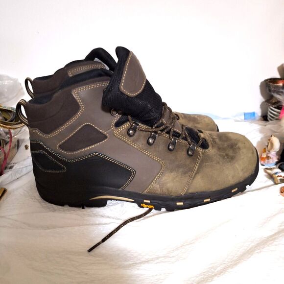 Danner Men's Workboots Vibrum Soles Leather Safety Toe Durable As-Is Size 16 - Picture 9 of 11